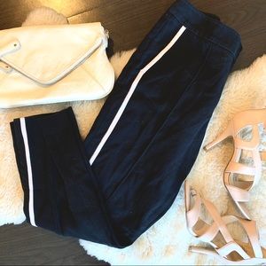 Karen Mullen Black With Side Stripe Trousers